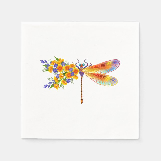 Gelbe Blume Serviette (Vorderseite)