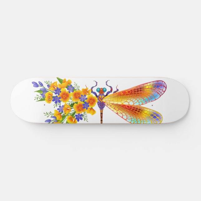 Gelbe Blume Skateboard (Horizontal)