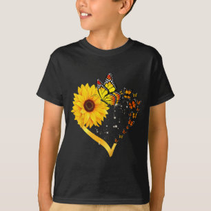Gelbe Blume Sommer Blumen Sonnenblume Herz Liebe T-Shirt