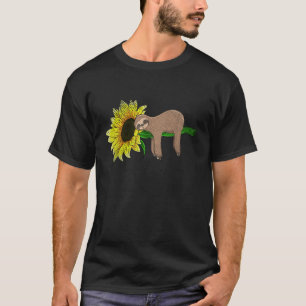 Gelbe Blume Sonnenblume Schlaf Tier Lover Wildli T-Shirt