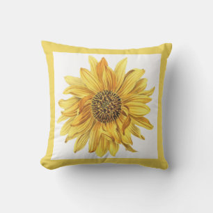 Gelbe Blume / Sonnenblumen-Patio Kissen