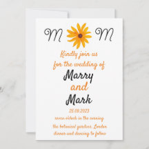 Gelbe Blume Sonnenblumenhochzeit