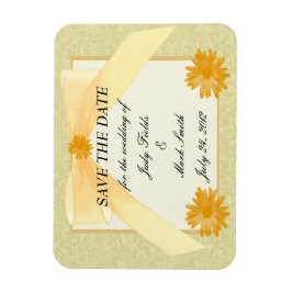 Gelbe Blume Speichern des Datumsfensters Magnet