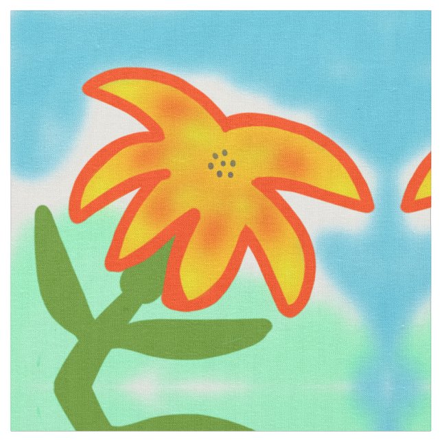 gelbe Blume Stoff (Nahaufnahme)