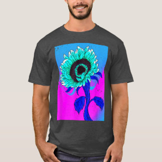 Gelbe Blume Synthwave Retro Vaporwave Sonnenblume  T-Shirt