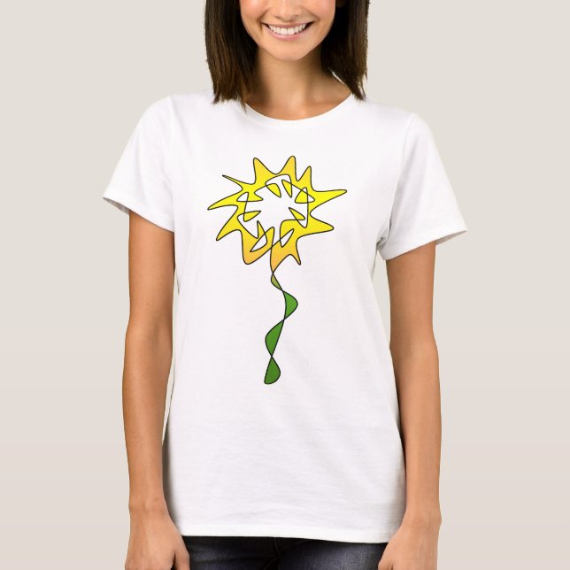 Gelbe Blume T-Shirt (Vorderseite)