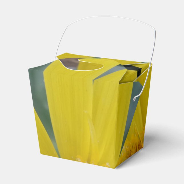 Gelbe Blume "Take Out Gunst Box" Geschenkschachtel (Vorderseite)
