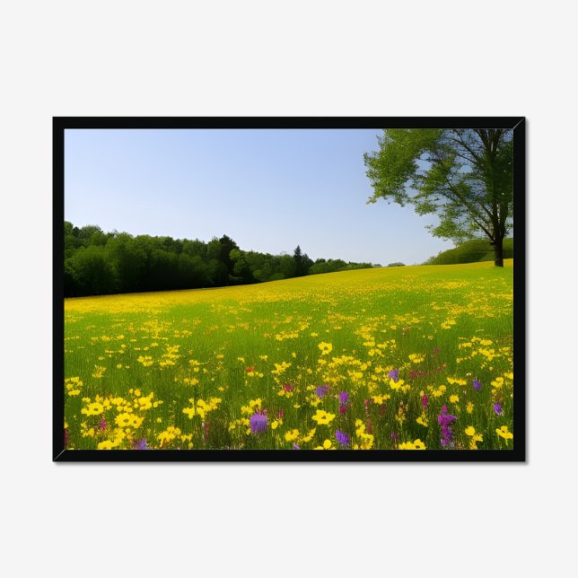 Gelbe Blume Wiese Horizontal Poster (Von Creator hochgeladen)