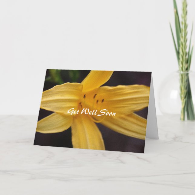 Gelbe Blume wünscht Karte (Vorderseite)