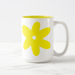 Gelbe Blume Zweifarbige Tasse