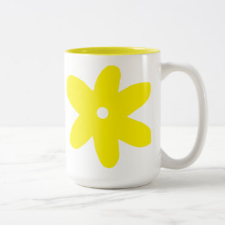Gelbe Blume Zweifarbige Tasse