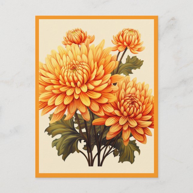 GELBE BLUMEN #1 POSTKARTE (Vorderseite)