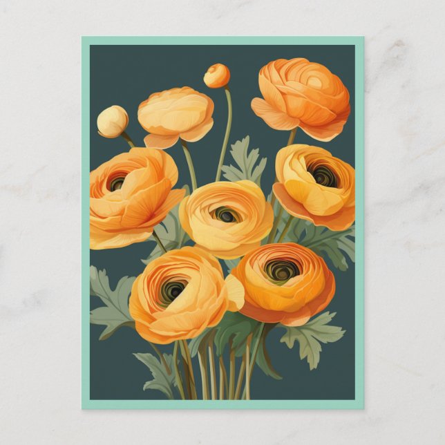 GELBE BLUMEN #2 POSTKARTE (Vorderseite)