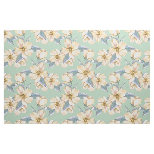 Gelbe Blumen. Aquarellgarten 1 Stoff (Fat Quarter (45,7 x 55,9 cm))