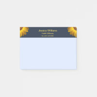 Gelbe Blumen auf Navy Blue-Hintergrund Monogram