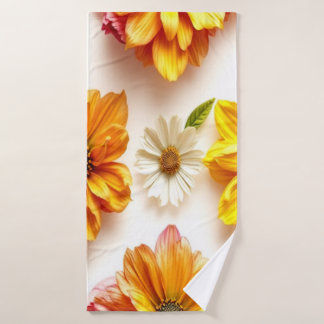 gelbe Blumen Badetuch Badehandtuch