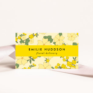 Gelbe Blumen, Blumen, Florist, Blume Shop Visitenkarte
