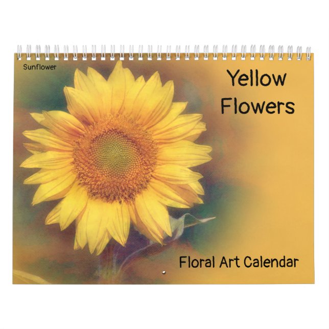 Gelbe Blumen Blumenkalender Kalender (Titelbild)