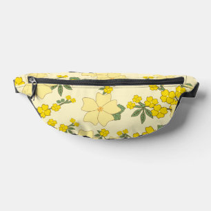 Gelbe Blumen, Blumenmuster, Muster von Blume Bauchtasche