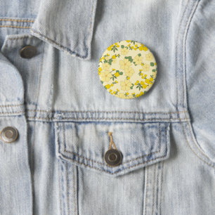 Gelbe Blumen, Blumenmuster, Muster von Blume Button