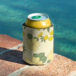 Gelbe Blumen, Blumenmuster, Muster von Blume Dosenkühler