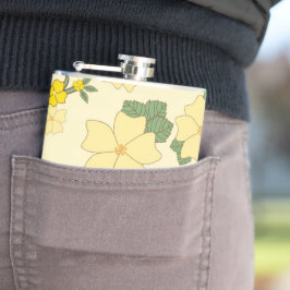 Gelbe Blumen, Blumenmuster, Muster von Blume Flachmann