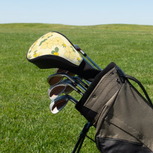 Gelbe Blumen, Blumenmuster, Muster von Blume Golf Headcover