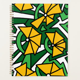 Gelbe Blumen Doodle Art Planer