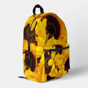 Gelbe Blumen Druckknopfbeutel Bedruckter Rucksack