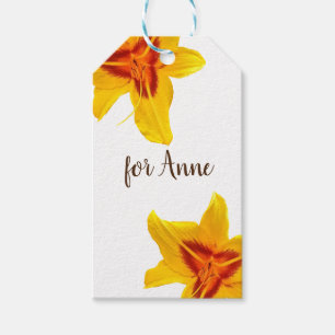 Gelbe Blumen Geschenkanhänger