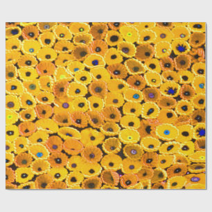 gelbe Blumen Geschenkpapier