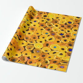 gelbe Blumen Geschenkpapier