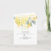 Gelbe Blumen Grüne Grüne Hochzeit Vielen Dank