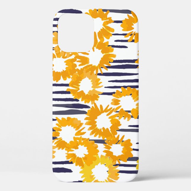 Gelbe Blumen: handbemalt Vintag Case-Mate iPhone Hülle (Rückseite)