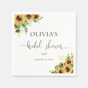 Gelbe Blumen-Hochzeitsdusche-Serviette Serviette