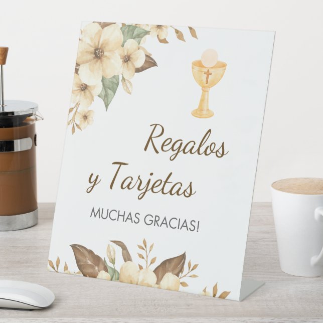 Gelbe Blumen in der ersten Kommune Spaniens Sockelschild (In Situ)