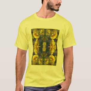 Gelbe Blumen in Sonnenschein Abstrakt T-Shirt