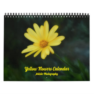 Gelbe Blumen Kalender Künstlerische Fotografie