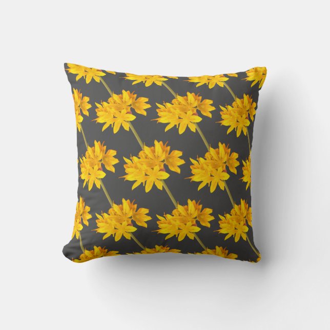 Gelbe Blumen Kissen (Vorderseite)