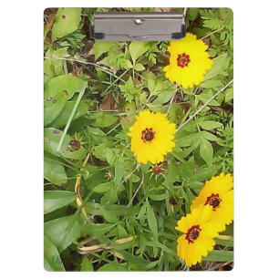 Gelbe Blumen Klemmbrett