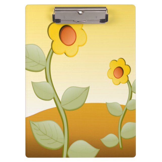 GELBE BLUMEN KLEMMBRETT (Vorderseite)