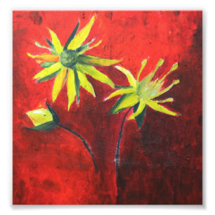 Gelbe Blumen Kunstpapier aus Beruflichem Foto