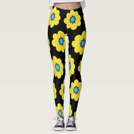 Gelbe Blumen Leggings