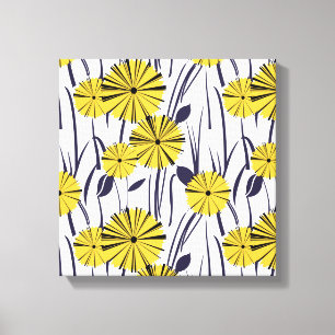 Gelbe Blumen Leinwanddruck