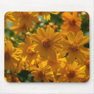 Gelbe Blumen-Mausunterlage Mousepad