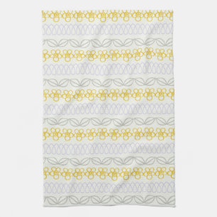 Gelbe Blumen mit Grau Handtuch