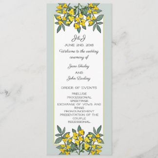 Gelbe Blumen mit Minzakzent-Programm Programm