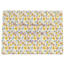 Gelbe Blumen mit niedlichen Mustern