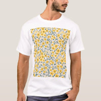 Gelbe Blumen: modernes florales Nahtlosmuster.