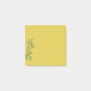 Gelbe Blumen Post-it Notizen